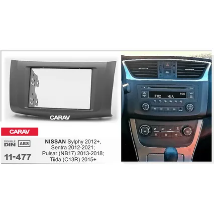 Carav-Parts 2-Din Radiolevyn Nissan Pulsar ma