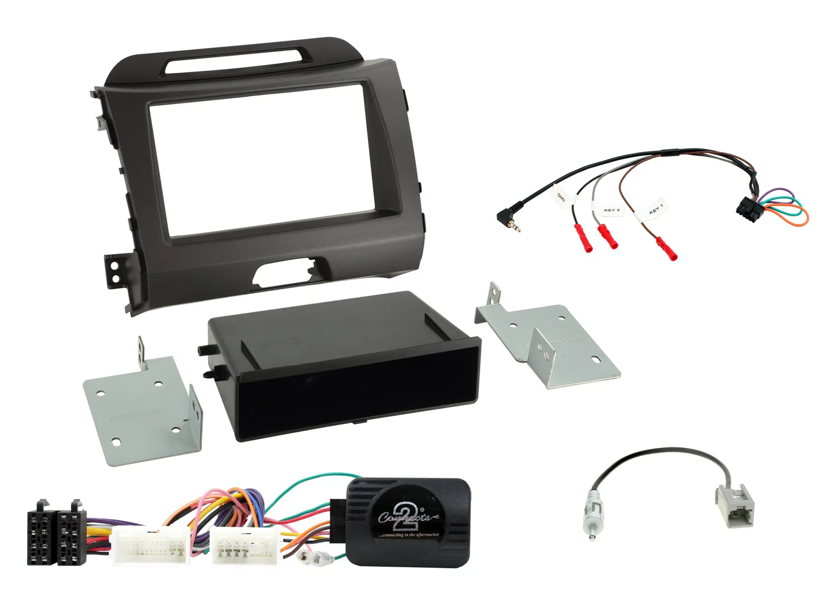 2Din Kitti KIA Sportage 2010-2015 Tumman Harm