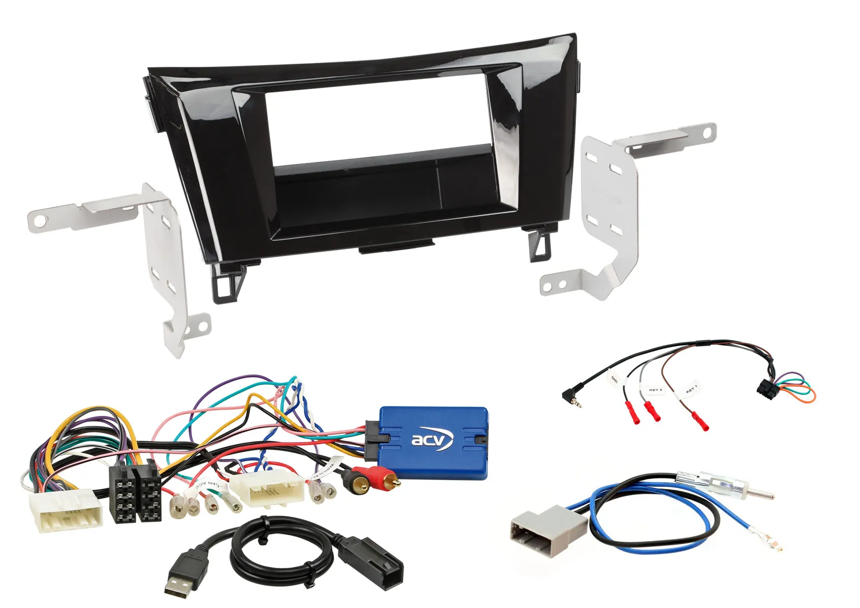 1-2din Kitti Nissan Qashqai 2014-2017 Acent