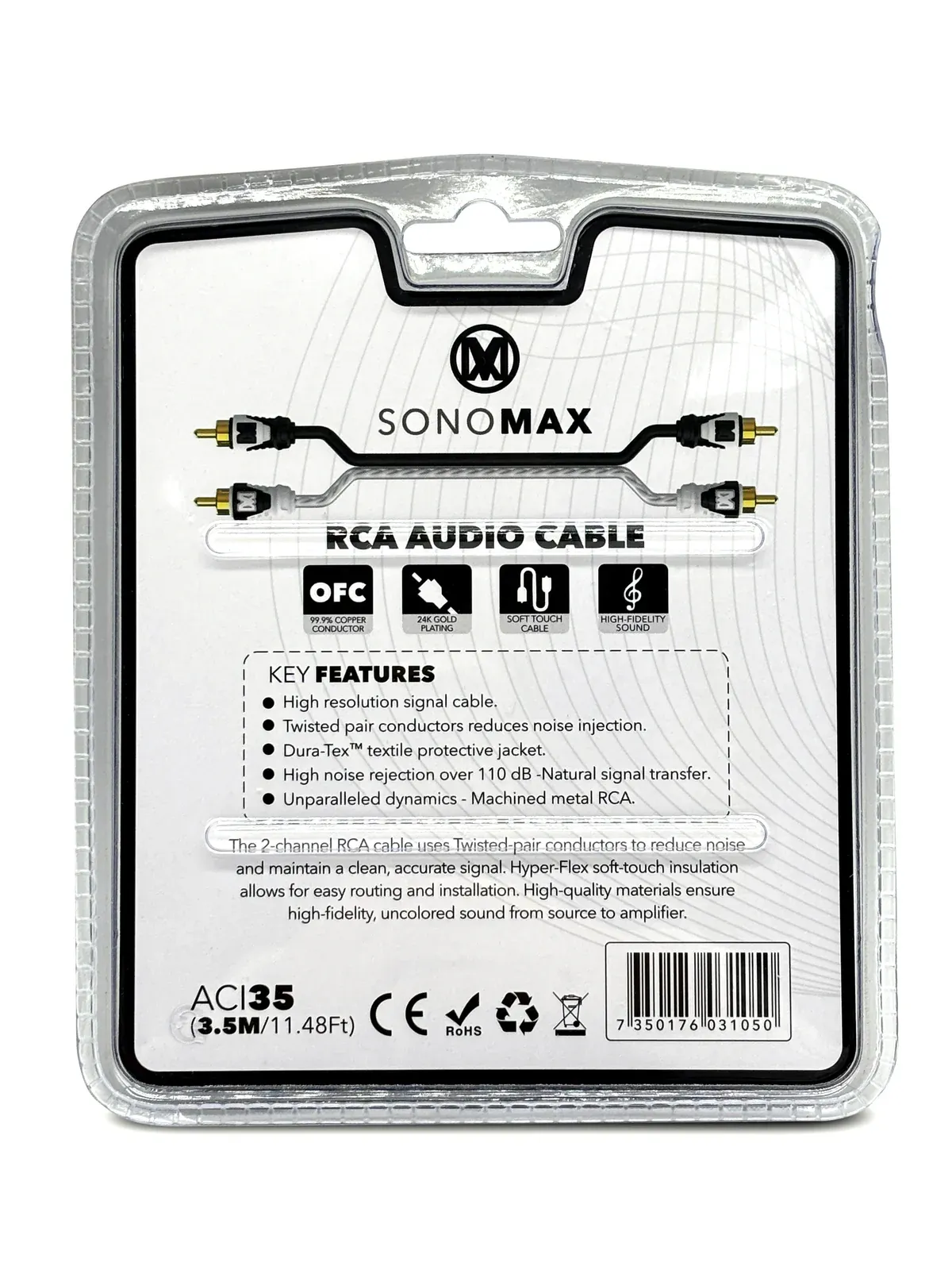 SonoMax RCA-kaapeli 3,5m
