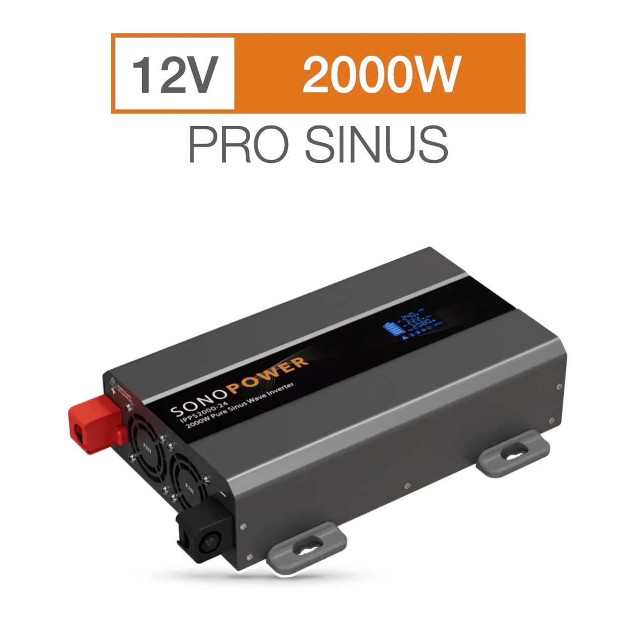 SonoPower 2000W siniaaltoinvertteri (12V)