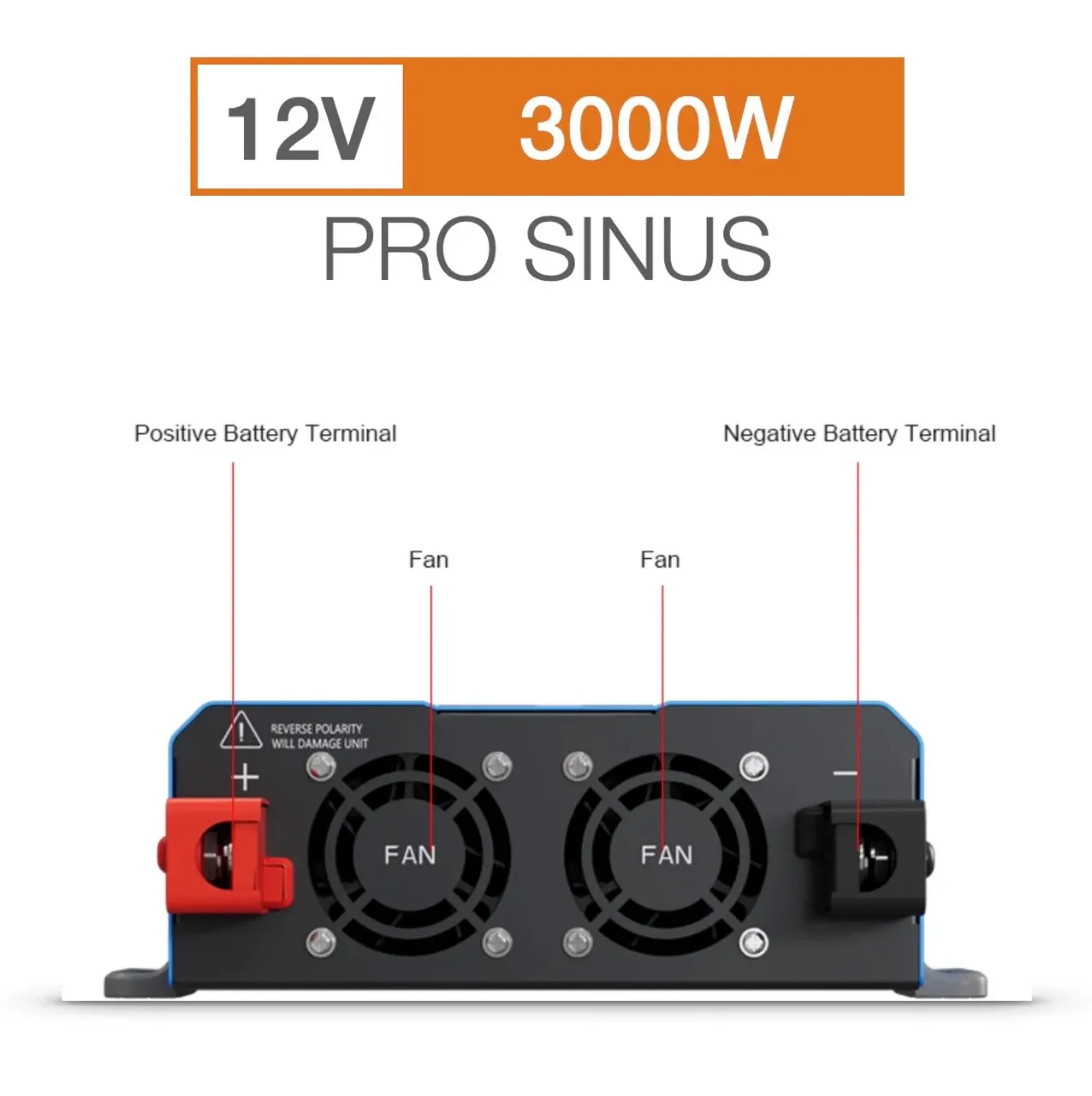 SonoPower 3000W siniaaltoinvertteri (12V)