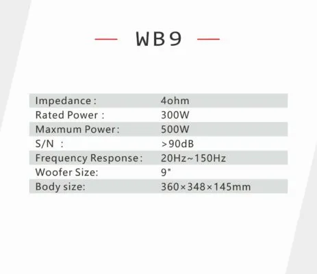 Rebec WB9 Aktiivisubwoofer